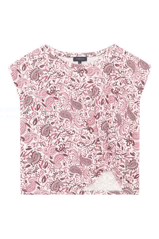 Top noué en lin Timi - Fuchsia