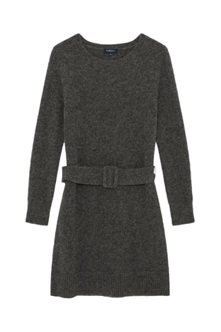 Robe pull en laine et mohair Mila - Gris foncé chiné