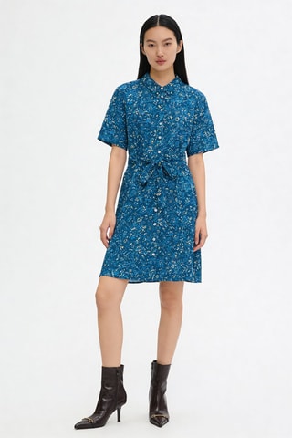 Robe chemise Romeo - Bleu électrique