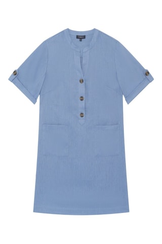 Robe droite en lin Roude - Bleu-gris