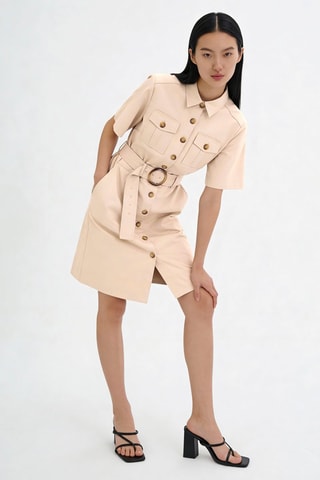 Robe chemise Sonia - Taupe