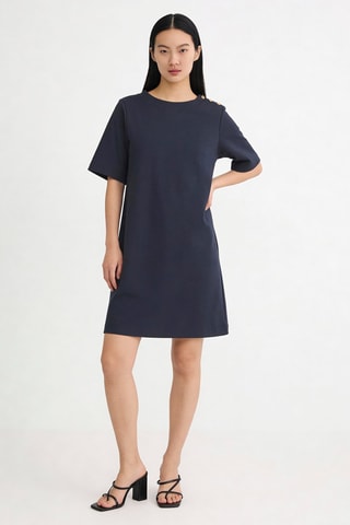 Robe droite Marie - Bleu marine