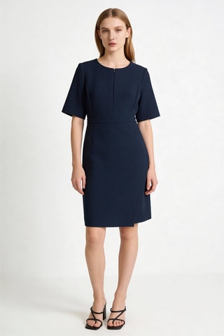 Robe portefeuille Mina - Bleu marine