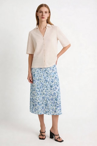 Chemisier en lin Evelina - Ecru