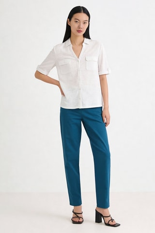 Chemisier en lin Estela - Ecru