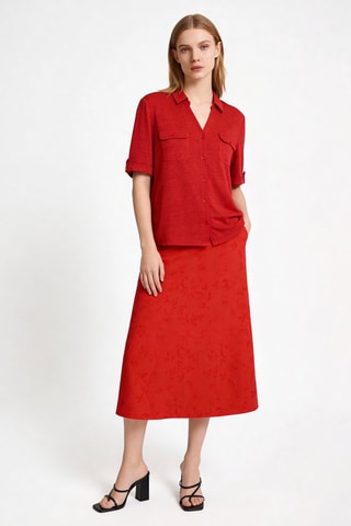 Chemisier en lin Estela - Bordeaux