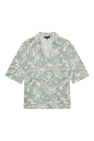 Chemisier droit en lin Evelina - Vert clair