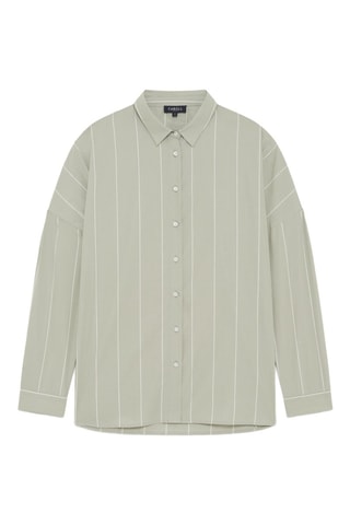 Chemisier oversize Claudy - Vert clair et écru