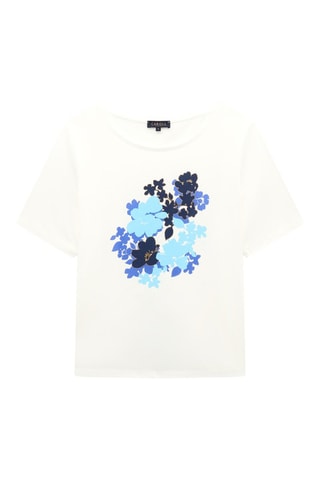 T-shirt Dalia - Blanc et bleu
