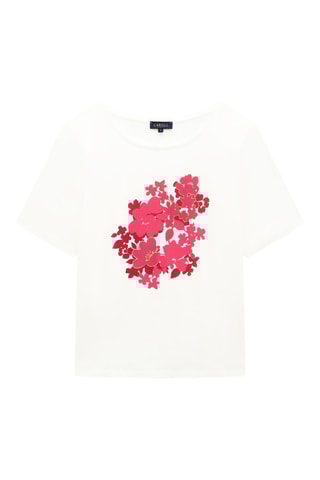 T-shirt Dalia - Blanc et fuchsia