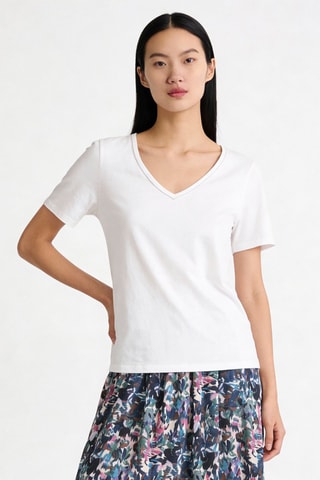 T-shirt droit en lin Pepe - Ecru