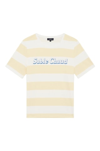 T-shirt Hugo - Jaune et blanc