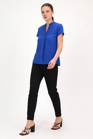 Blouse en lin Kat - Bleu roi