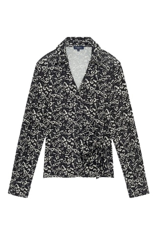 Blouse portefeuille Dolita - Noir