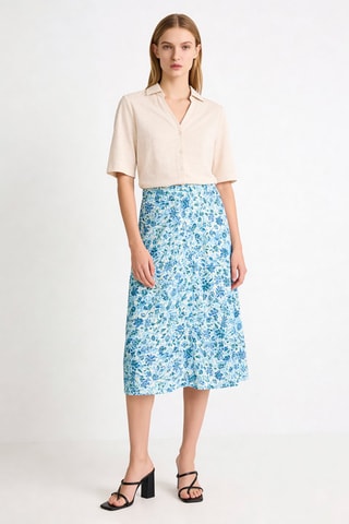 Jupe longue Diane - Bleu cobalt