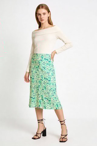 Jupe midi Diane - Vert clair