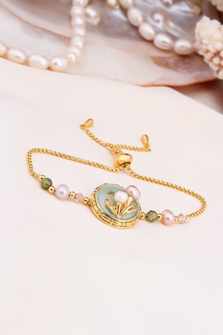 Armband - Goudkleurig en Roze