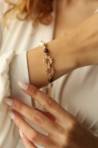 Armband - Agaten en Cultivéparels