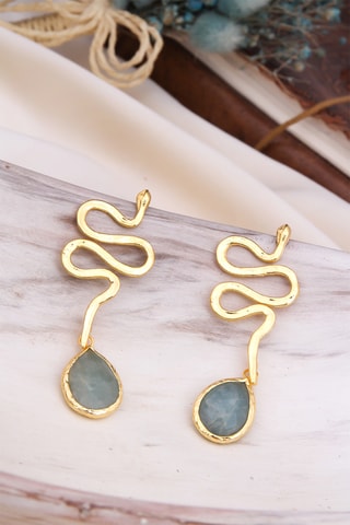 Oorbellen - Aquamarijnen