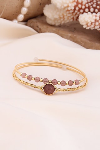 Open Armband - Kwarts