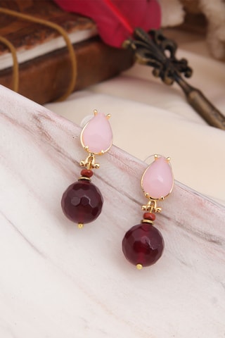 Oorbellen - Kwarts en Granaat