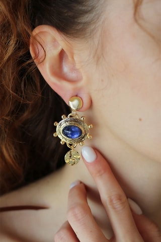 Oorbellen - Saffier