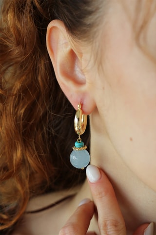 Creolen - Aquamarijn