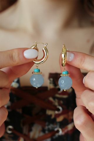 Creolen - Aquamarijn