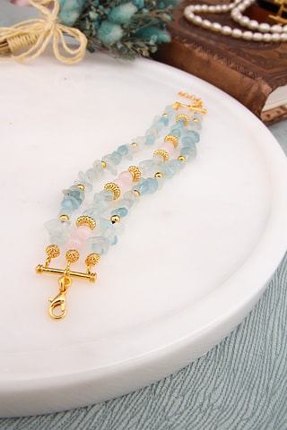 Armband - Aquamarijn en Kwarts