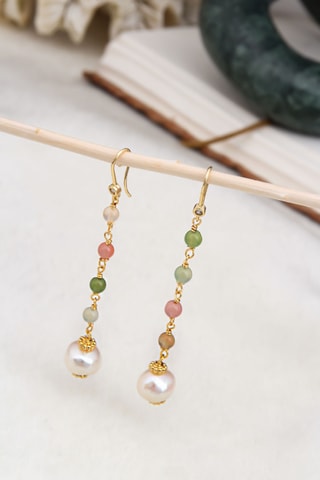 Oorbellen - Doublé Geelgoud en Cultivéparels