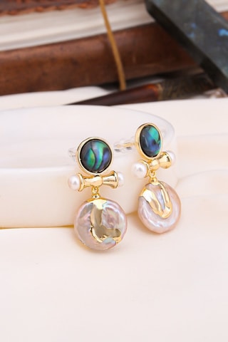 Oorbellen - Cultivéparels en Parelmoer