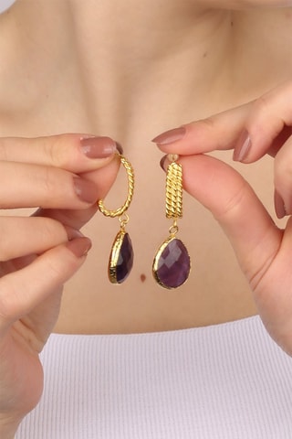 Oorbellen - Amethisten 