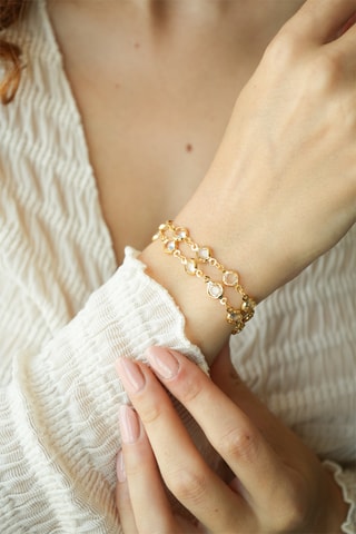 Armband 2 rijen - Transparant