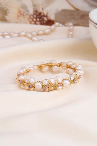 Open Armband - Cultivéparels en Zirkonia's