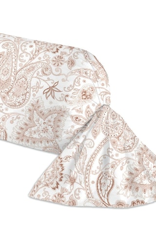 Taie de traversin en satin de coton 80 fils/cm²  Indienne - Taupe