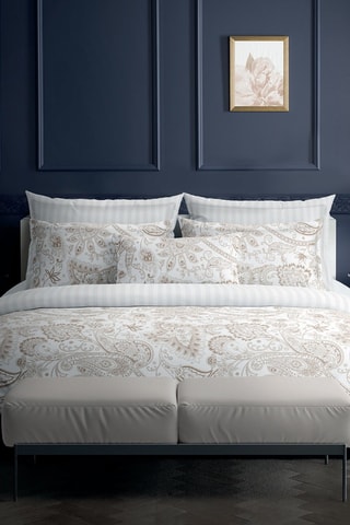 Taie de traversin en satin de coton 80 fils/cm²  Indienne - Taupe