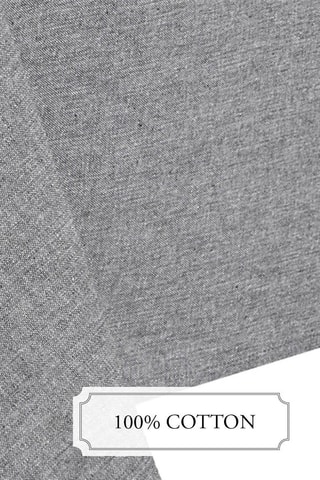 Nappe antitache rectangulaire Chambray - Gris foncé