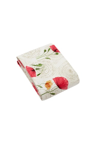 Nappe anti-tâche Champ de pavot - Blanc et rose