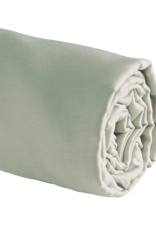Drap-housse en satin de coton 80 fils/cm² Uni - Vert clair