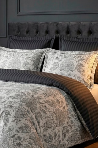 2 taies d'oreiller en satin de coton 80 fils/cm²  Fleur de prestige - Beige