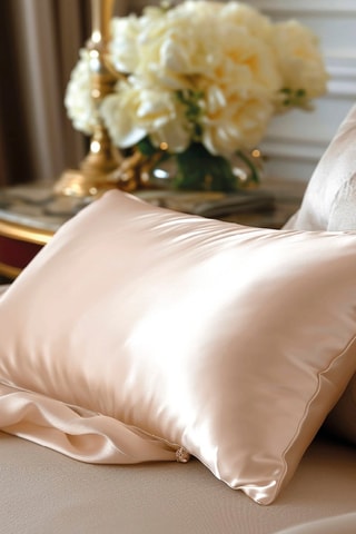 Taie d'oreiller en soie Silence de soie - Beige