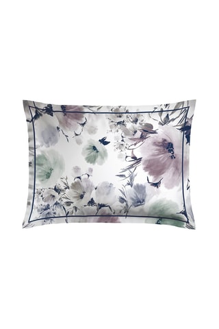 2 taies d'oreiller en satin de coton 79 fils/cm² Erodium - Blanc