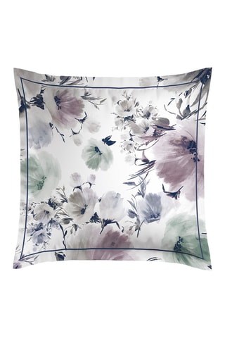 2 taies d'oreiller en satin de coton 79 fils/cm² Erodium - Blanc