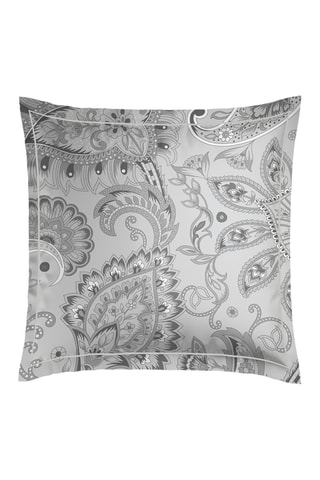 2 taies d'oreiller en satin de coton 80 fils/cm² Indienne - Noir et blanc