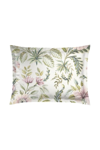 2 taies d'oreiller en satin de coton 80 fils/cm² Fleurs de la forêt - Vert