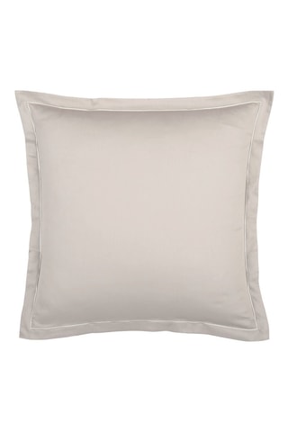 2 taies d'oreiller en satin de coton 80 fils/cm² Uni - Beige