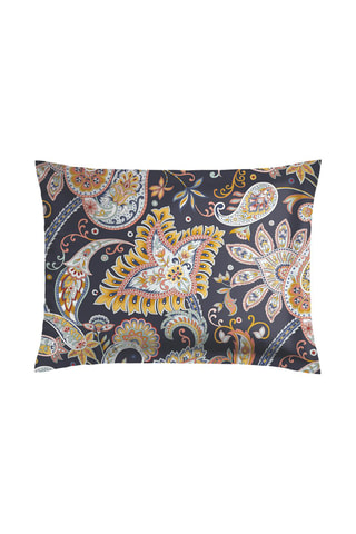 2 taies d'oreiller en satin de coton 80 fils/cm² Indienne - Bleu foncé