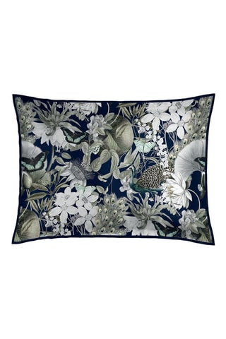 2 taies d'oreiller en satin de coton 80 fils/cm² Dobby stripe woven - Bleu