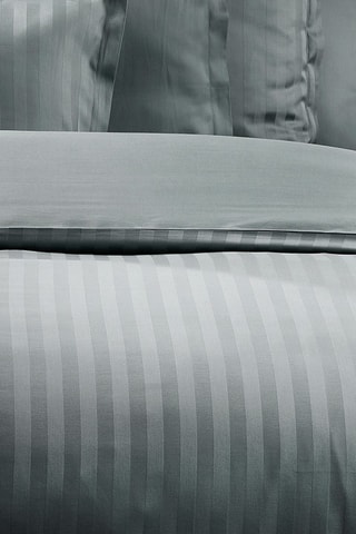 Parure de couette en satin de coton 79 fils/cm² Dobby - Gris foncé