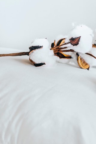 Parure de couette en satin de coton 80 fils/cm²  - Blanc